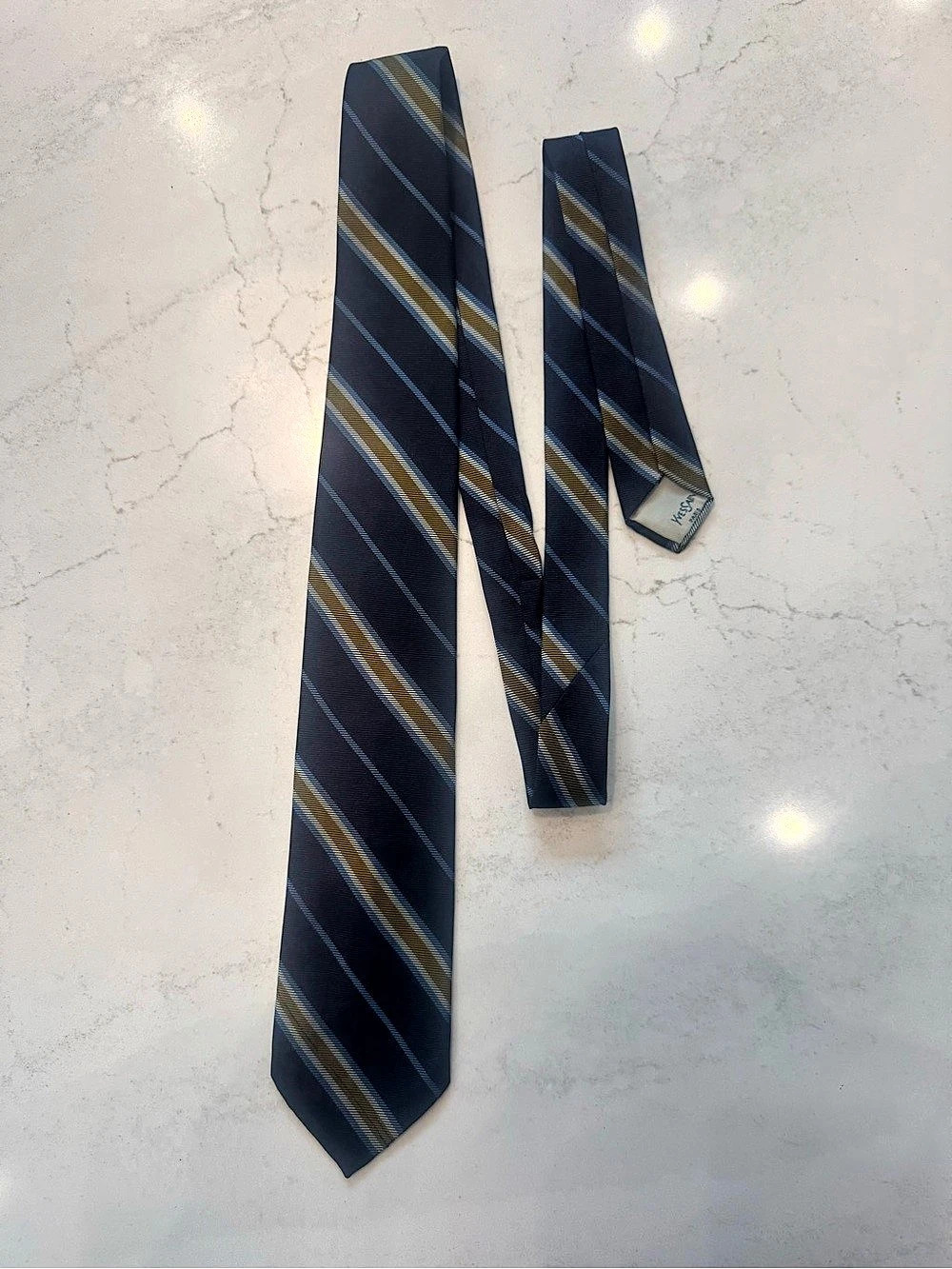 Vintage Yves Saint Laurent YSL 100% Silk Men’s Striped Designer Tie